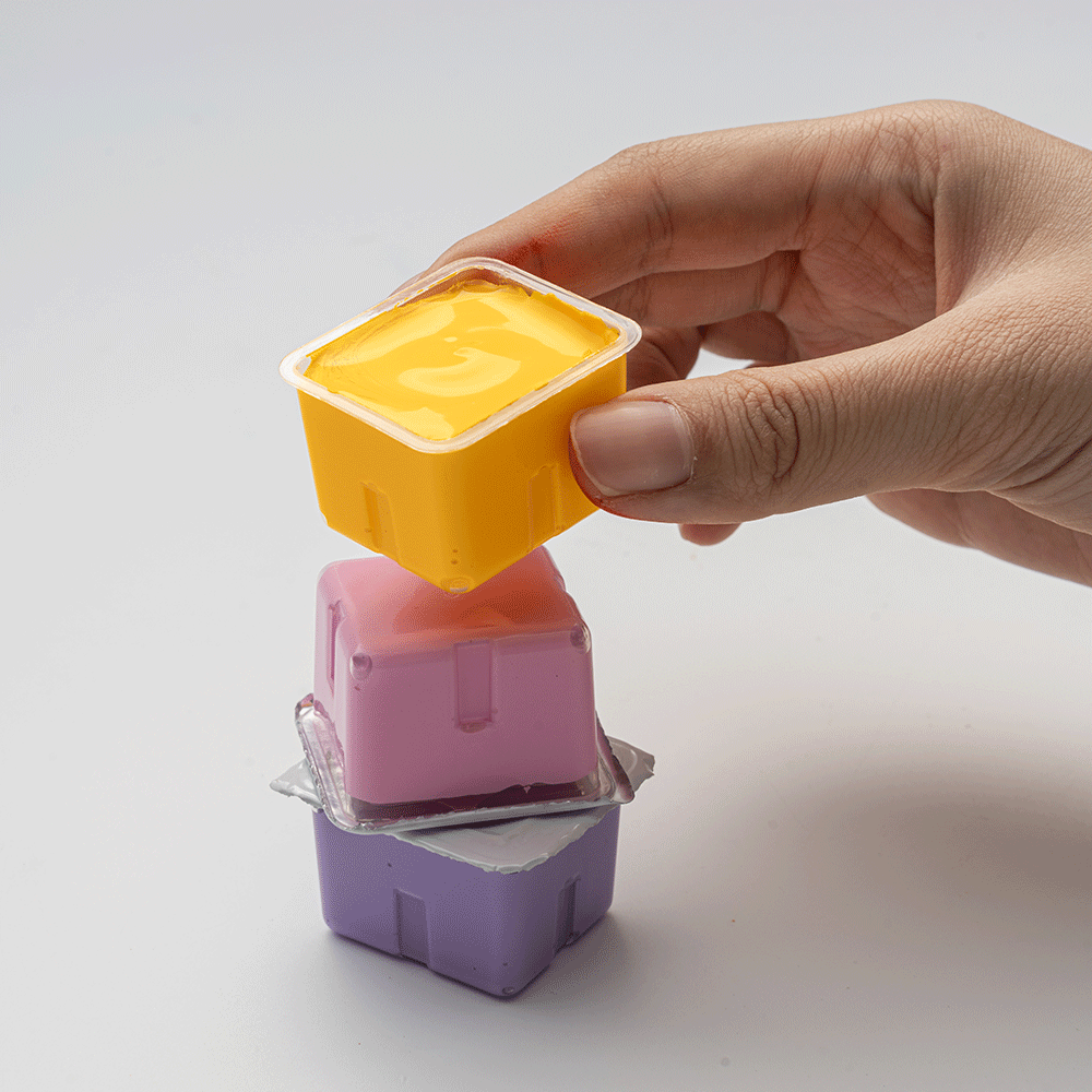 Набор гуашовых красок Jelly Cup 24×30мл зеленый пластиковый пенал HIMI Киев - изображение 5