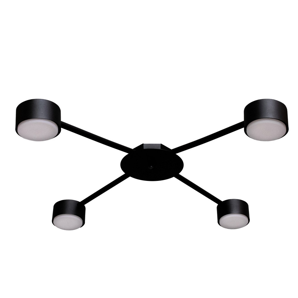 Люстра потолочная MSK Electric Copter на четыре круглых плафона под лампы GX53 черная NL 8040-4 BK Одесса - изображение 2