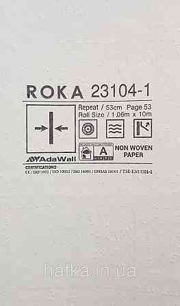 Шпалери вінілові на флізеліні AdaWall Roka 1.06х10 під цеглу структурні білі молочні сріблясті 23104-1 Київ