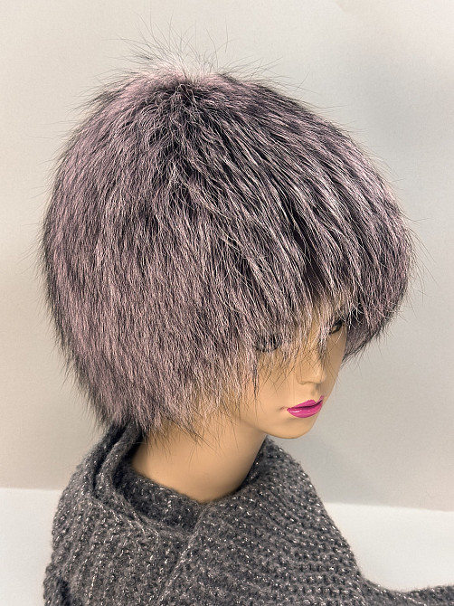 Меховая шапка женская Ангелина Пудровый Харьков - изображение 10