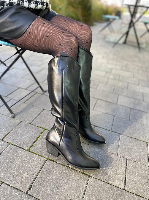 Чоботи жіночі EDAN K/B чорні (осінь-весна, шкіра натуральна) (6059) Коломыя - изображение 4