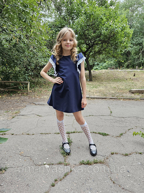 Школьный сарафан трапеция с кружевом Кокетка 122-146 Кривой Рог - изображение 4