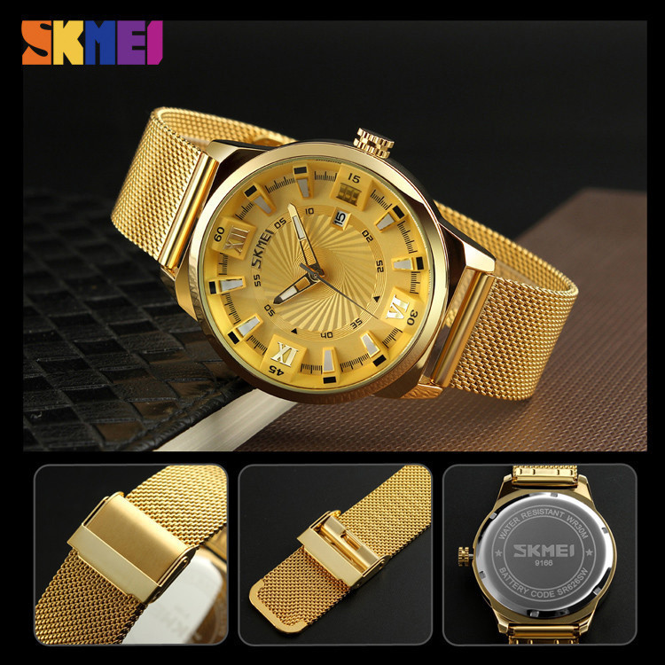 Годинник чоловічий наручний Skmei 9166 Gold gold оригінал Київ - фото 5