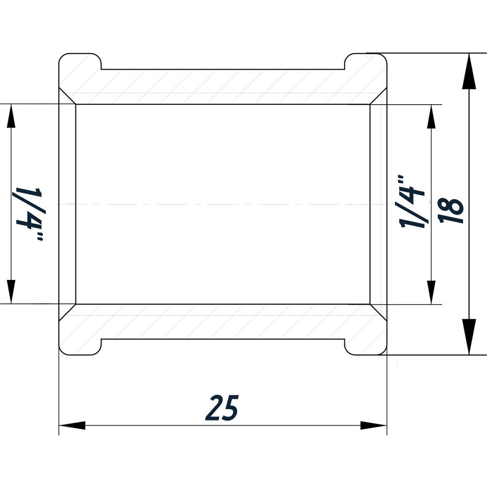 Муфта 1/4″ВВ никелированная восьмигранная NM111O OPTIMUM Киев - изображение 3