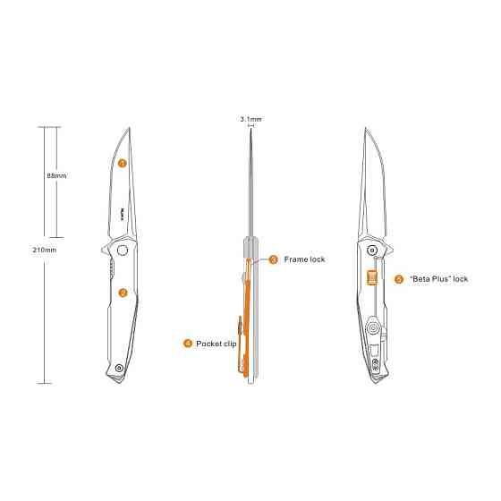 Ніж складаний Ruike P108-SF Киев