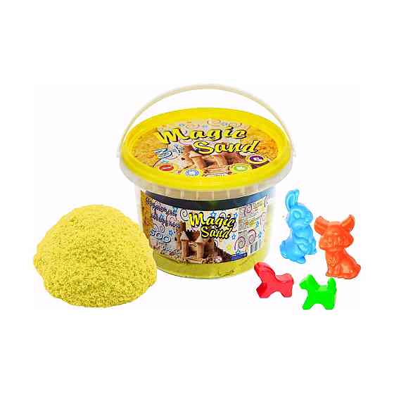 Magic sand жовтого кольору, у відрі 0,500 кг, шт Київ