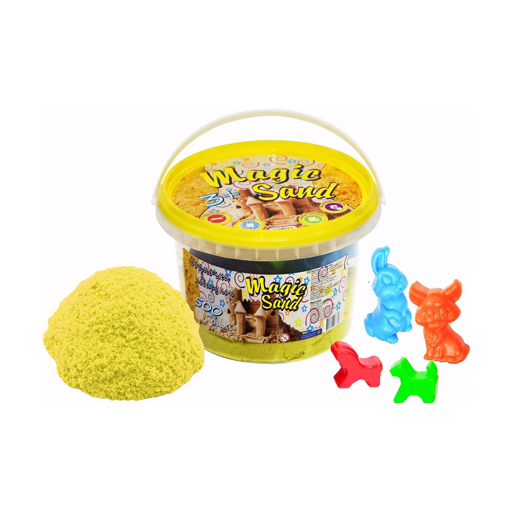 Magic sand жовтого кольору, у відрі 0,500 кг, шт Київ - фото 1
