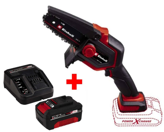 Мощная пила цепная аккумуляторная Einhell GE-PS 18/15 Li BL - Solo: с АКБ 18V 4.0 Ah, шина 158мм, 4,8 м/с Киев