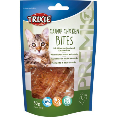 Лакомство для котов Trixie Premio Catnip Chicken Bites с куриным филе и кошачьей мятой 50 г (4011905427423) Винница - изображение 1