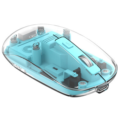 Мышка XO M12 Wireless Transparent/Blue (M12 Blue) Винница - изображение 1