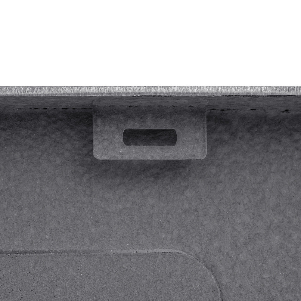 Кухонна мийка з нержавіючої сталі Kroner KRP Derby - 50х50HM PVD (2,5/0,5) чорна Київ - фото 7