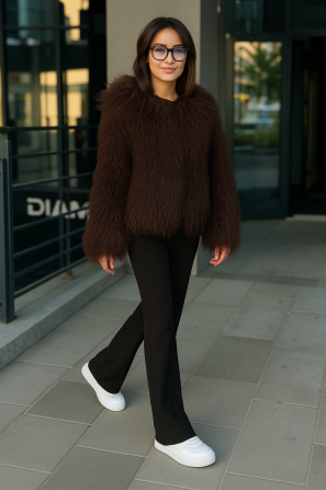 Шуба женская из ламы Коричневый 42/44 Харьков