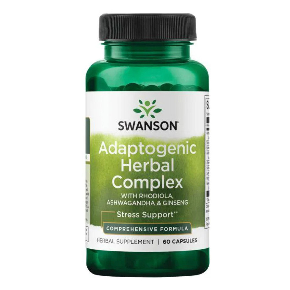 Адаптогенный травяной комплекс Swanson Adaptogenic Herbal Complex Rhodiola Ashwagandha Ginseng 60 капс Киев - изображение 1