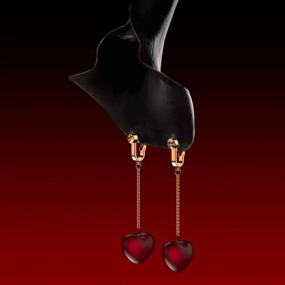 Зажимы на половые губы и клитор UPKO Water Chiming Bells с колокольчиками в форме вишен Sex Aura Киев - изображение 1