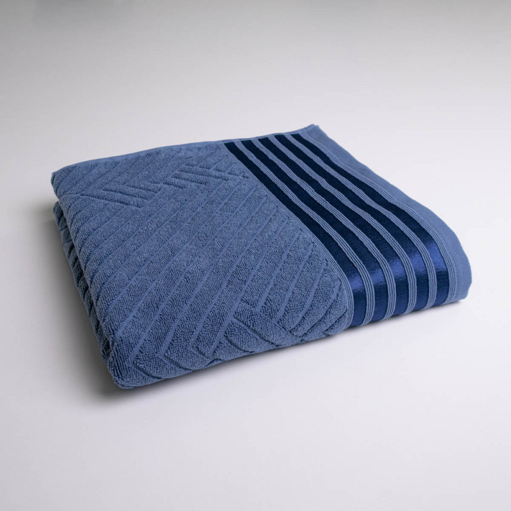 Комплект махровых полотенец SOFT 2шт GM Textile 50х90см, 70х140см 500г/м2 (Синий) Сумы - изображение 2