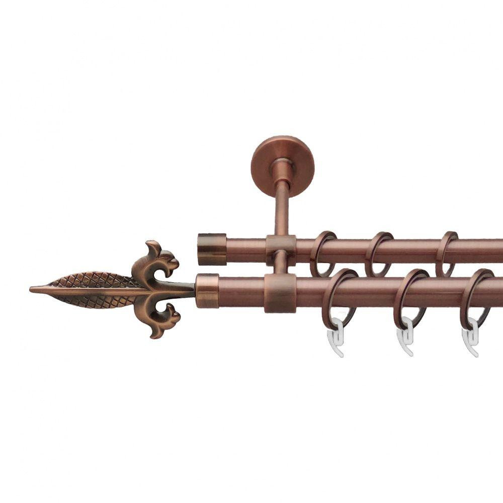 Карниз Orvit Генуя металевий дворядний закритий гладка труба кільце фасонне металеве  Мідь 19\16 мм 240 см (6938784) Львів - фото 1