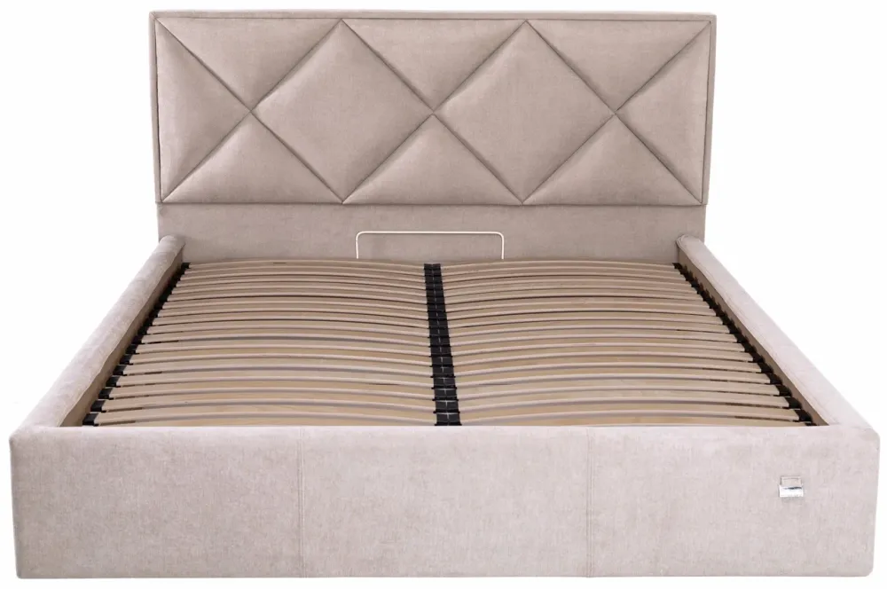 Ліжко Двоспальне Leeds Comfort 160 х 190 см Місті Mocco З підйомним механізмом та нішою для білизни Мокко Київ - фото 1