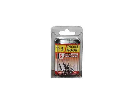 Гачок потрійний №6 T-3 (5шт/уп) арт.33-06-006 ТМ FISHING ROI   Solmir Київ