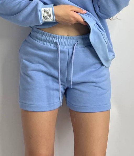 Шорты трикотажные женские Голубой M/L Харьков - изображение 4