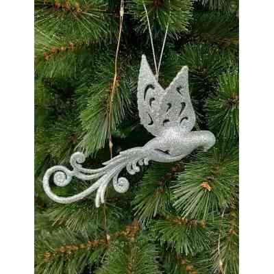 Елочная игрушка House Of Seasons Птичка серебряная 9 х 2 х 16 см (8718861799439) Винница