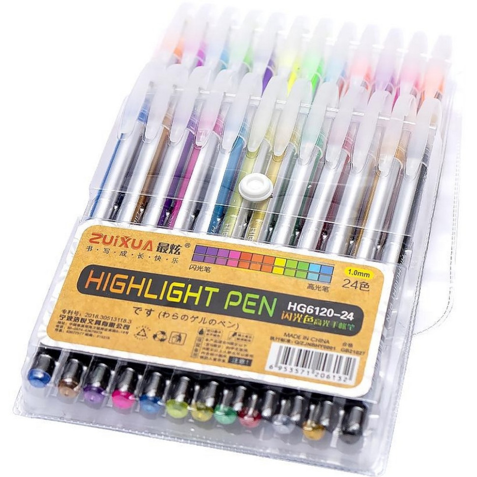 Набір гелевих ручок "Highlight Pen" HG6120-24, 24 кольори Вінниця - фото 2