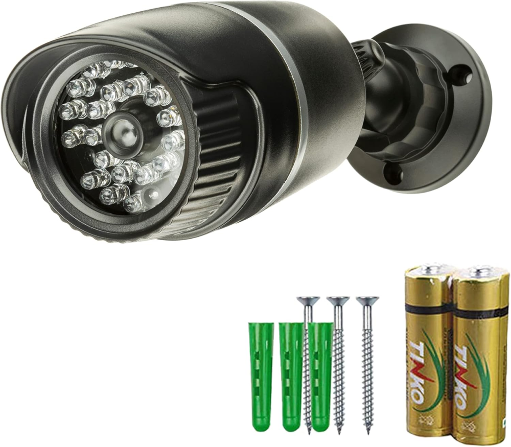 Камера-муляж Defender CCTV с 25 ИК LED, фальшивая камера видеонаблюдения для улицы и помещения, черная Киев - изображение 1