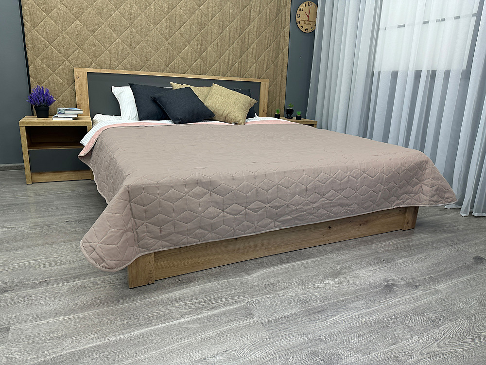Покрывало двустороннее Decorator Microfiber куб 141х215 см какао с розовым (85-189) Киев - изображение 4