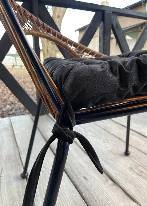 Подушка для стільців (40x40х5 см) Decorator Velour колір чорний 84-122 Київ - фото 7