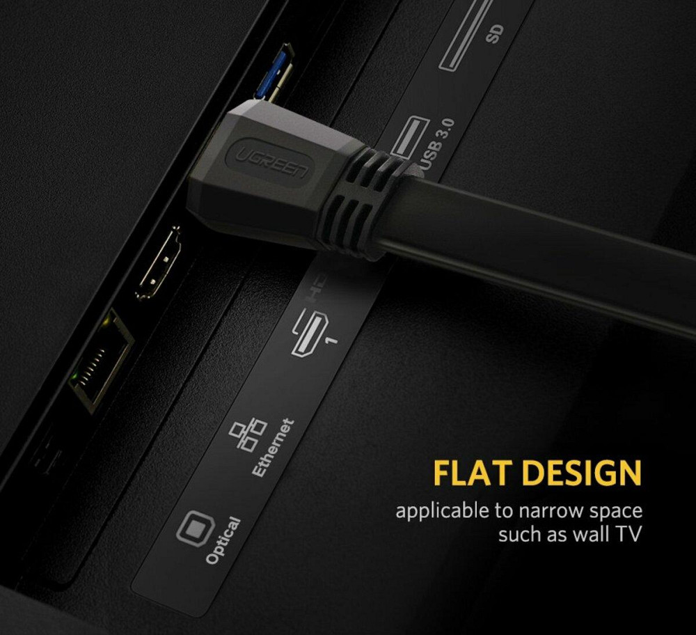 Відеокабель UGREEN ED015 HDMI To HDMI 5 м Black Николаев - изображение 3