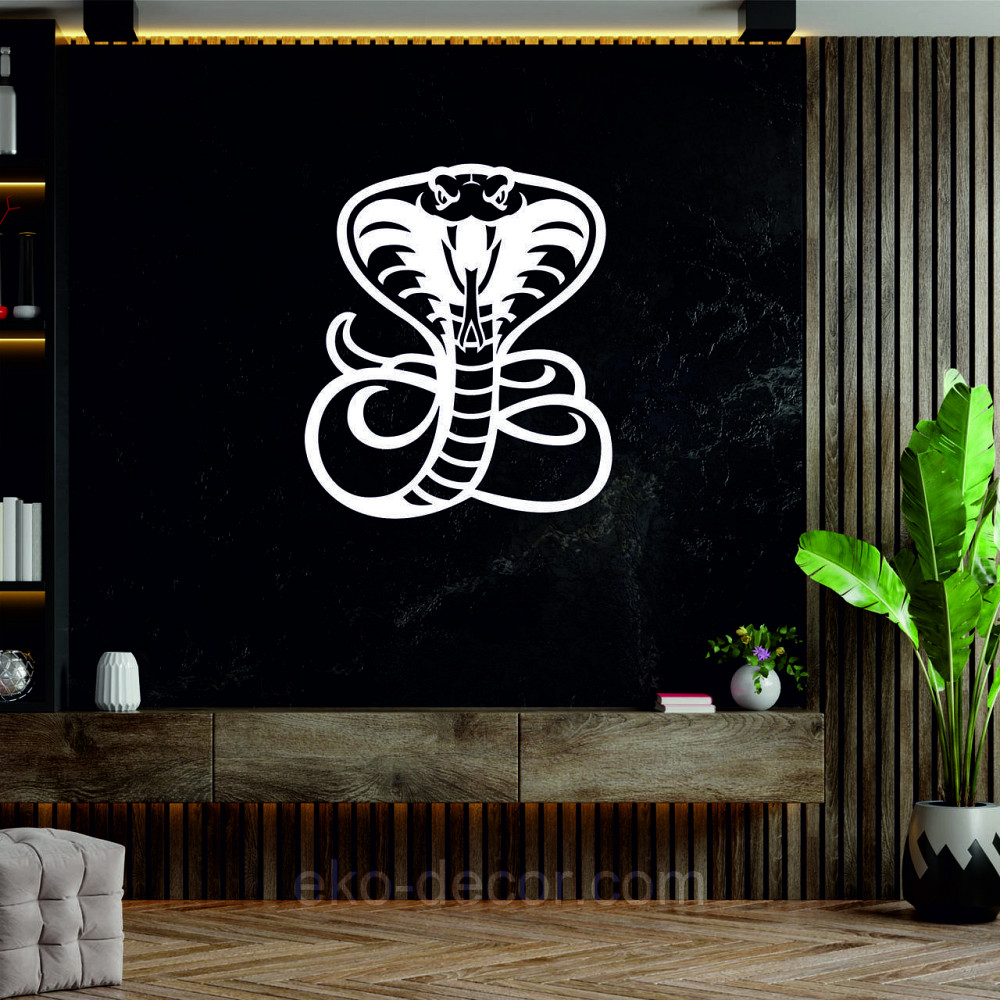 Декоративное настенное Панно «Кобра» , Декор на стену 90*78 см, Белый Киев - изображение 5