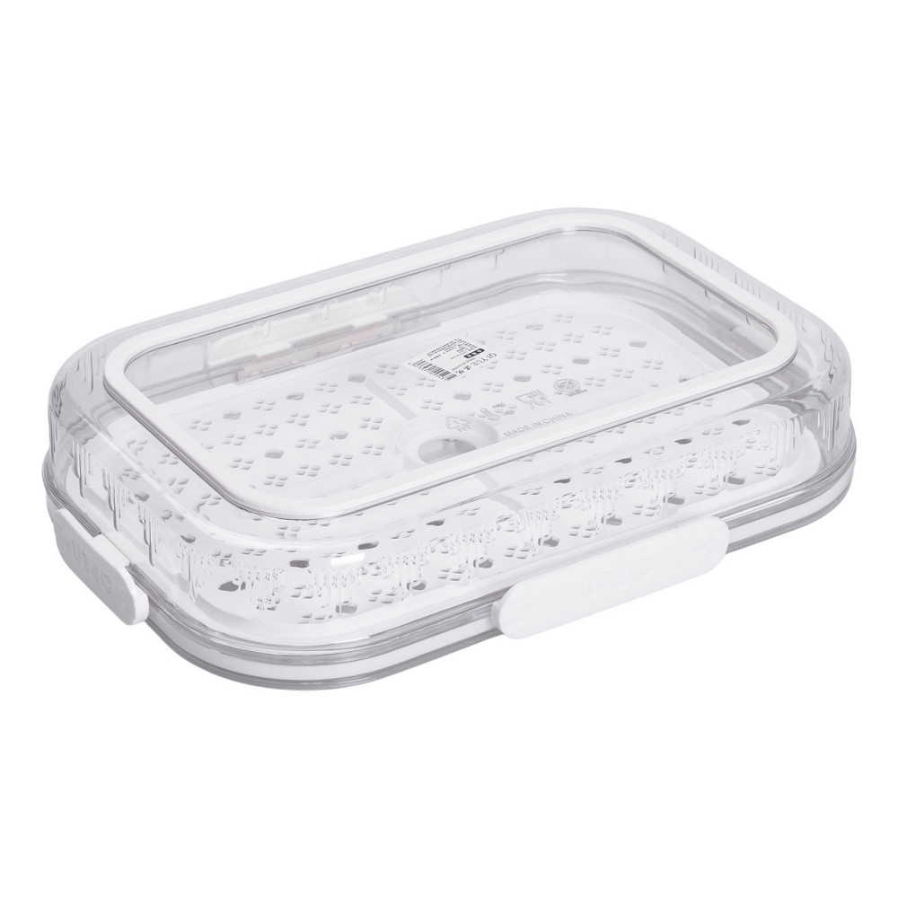 Пластиковий контейнер для їжі 32.5х22.5х6 см, білий Київ - фото 3