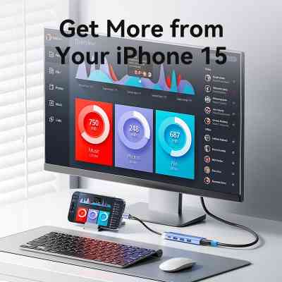 Концентратор Vention USB 3.1 Type-C to HDMI/USB 3.0x3/PD 100W Blue Aluminum Alloy Hub 5-in-1 (TGESB) Вінниця