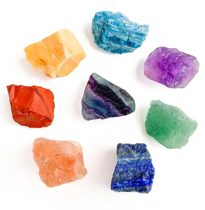 Набор из 8 необработанных кристаллов в коробке Натуральные минералы для декора. Киев - изображение 2