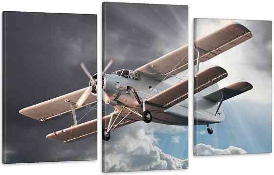Модульна картина у вітальню/ спальню Літак в небі  Art-533_3 Київ