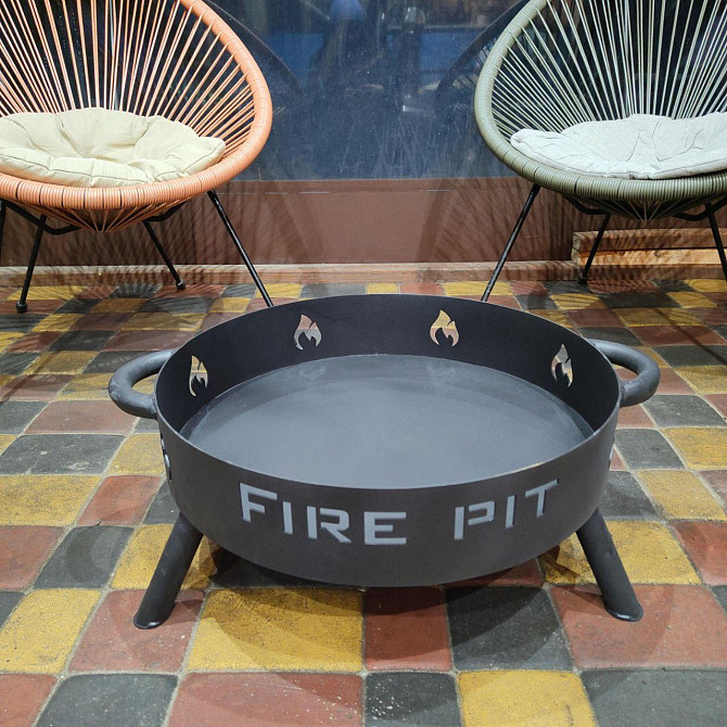 Костровая чаша Fire pit 60 см. от производителя SAB Building. Чаша для огня со складными ножками Харьков - изображение 1