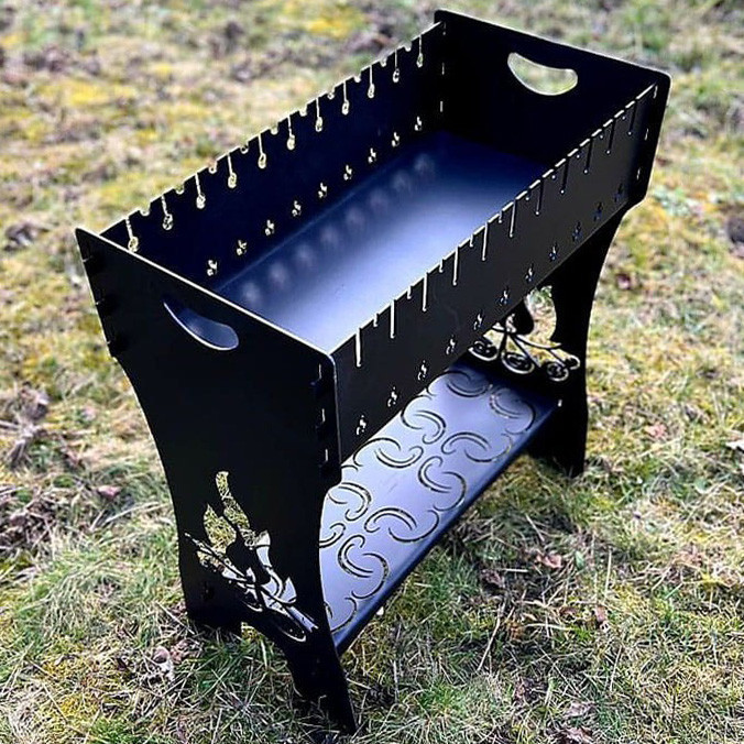 Мангал раскладной высокий премиум на 12 шампуров 3 мм Киев - изображение 1