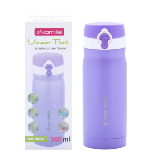 Термопляшка 360мл нержавіюча сталь (мікс) KAMILLE 2005 Житомир - изображение 9
