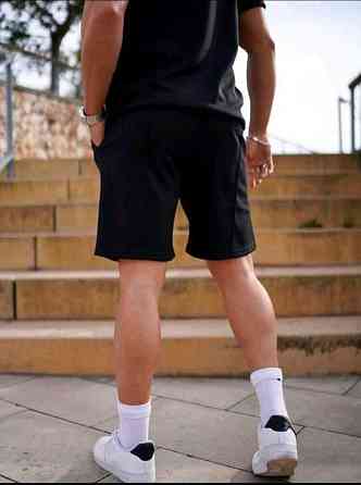 Чоловічий стильний повсякденний літній костюм трикотаж двонитка Чорний, 50/52 Одеса