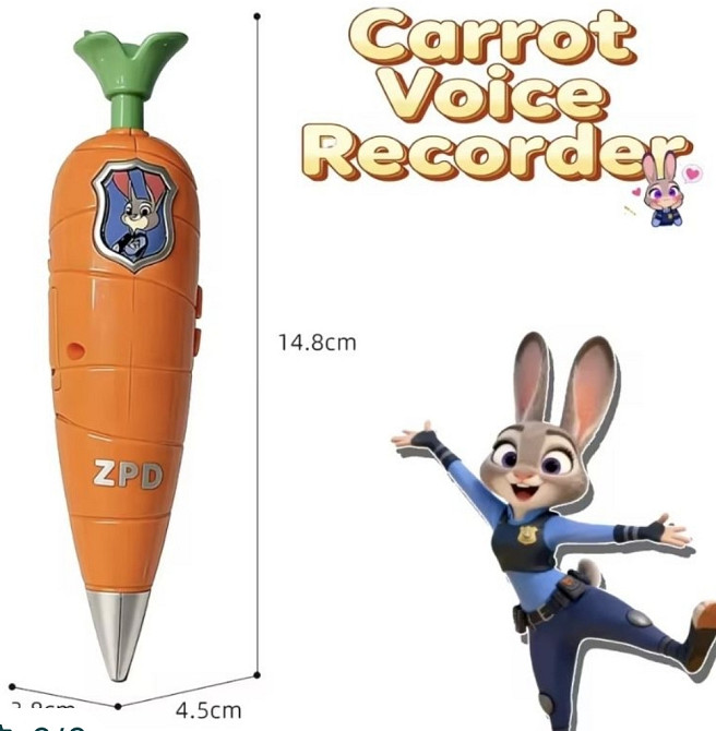 Ручка-диктофон Disney Zootopia – Джуді Хопс, пише та відтворює. Харків - фото 1