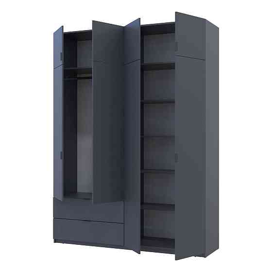 Шкаф распашной с антресолью Doros Лукас 180х50х240 см Графит (DRS-011192) Днепр