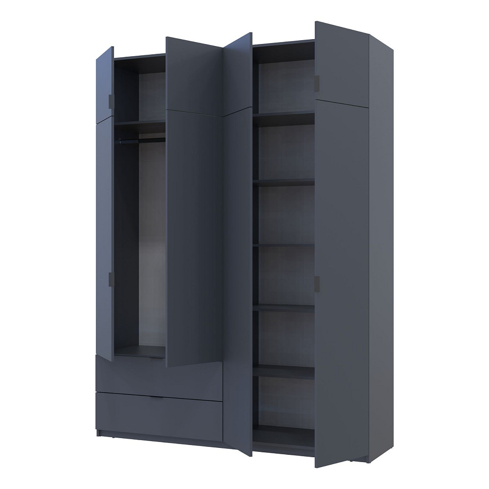 Шафа розпашна с антресолью Doros Лукас 180х50х240 см Графіт (DRS-011192) Дніпро - фото 6