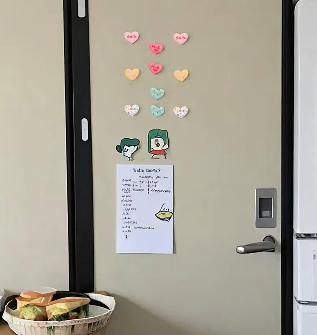 Магниты на холодильник сердца набор 5 шт kawaii пастель, декоративные магниты Love Smile Киев - изображение 4