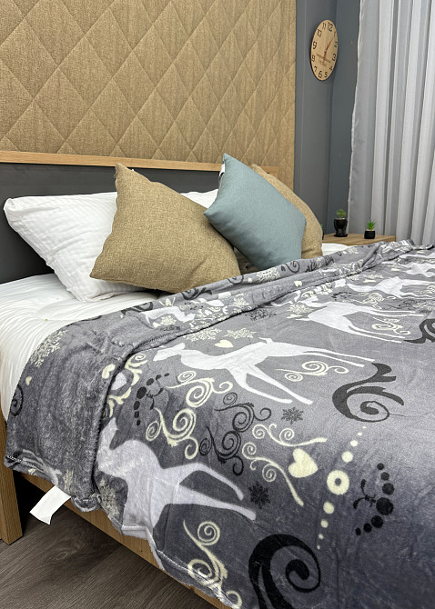 Плед-покрывало 200х230 см с рождественским принтом Разноцветный (87-326) Киев - изображение 7