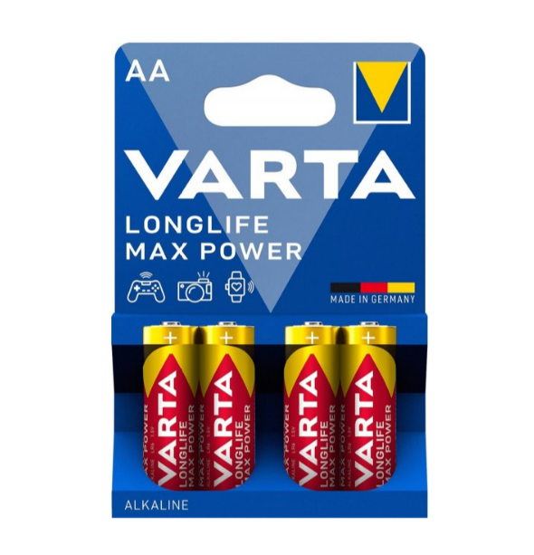 Батарейка лужна AA/LR6 (бл-4шт) VARTA Longlife Max Power Житомир - фото 1