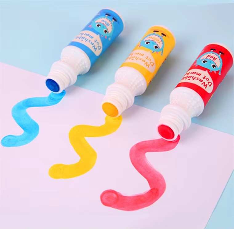 Набор пальчиковых маркеров DOT для творчества, точечные, пальчиковые краски для рисования и живописи на водной основе,3 цвета Каменец-Подольский - изображение 4