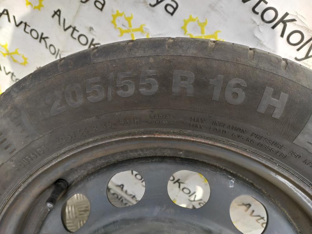 Диск металевий з шиною 205/55 R16 VW Touran 2004-2010 Ковель - изображение 4