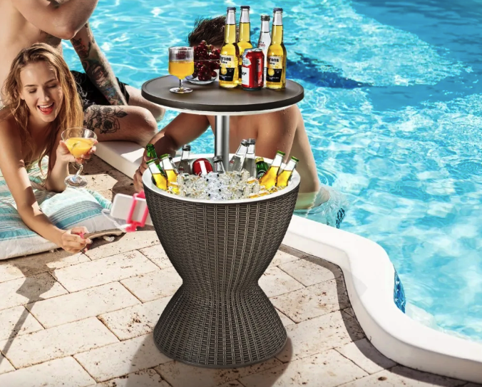 Стіл-холодильник Costway Curver з регульованою висотою 30L коричневий Киев - изображение 3