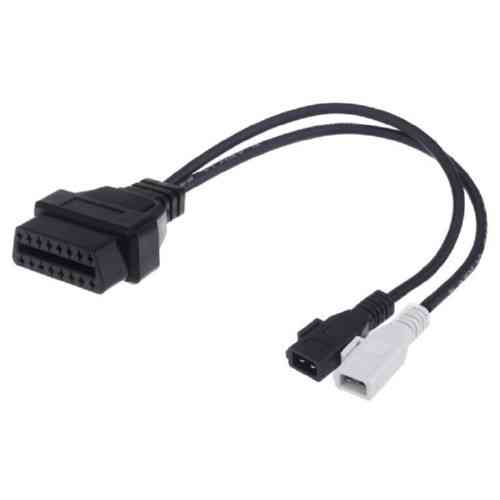 Переходник OBD2(16‑pin) мама → VAG 2x2pin папа, 31 см, VW/Audi/Skoda/Seat адаптер Киев