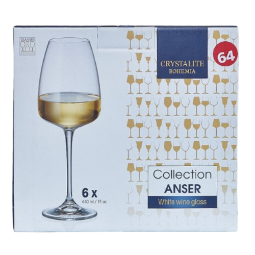 Набір келихів Anser 440мл 6шт для вина BOHEMIA Житомир - изображение 3