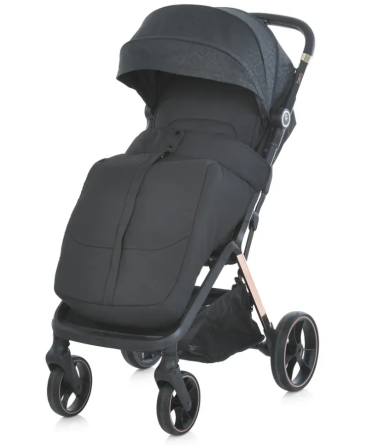 Коляска дитяча El Camino BEYA Black Leo прогулянкова з чохлом для ніжок у комплекті Чорна (ME 1127-G) Чернігів